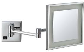 wall mounted 3x lighted makeup mirror