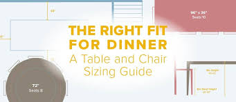 a table and chair sizing guide
