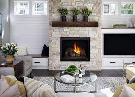 Contemporary Enclosed Gas Fireplaces