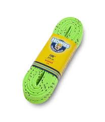 Howies Neon Green Waxed Hockey Skate Laces