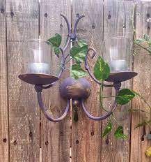 Garden Candle Wall Sconces Upcycled