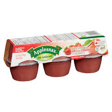 applesnax apple strawberry sauce cups