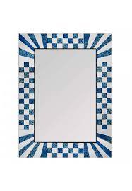 Decorative Mosaic Mirror With Wooden Frame