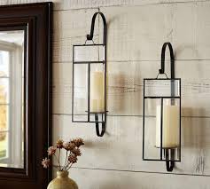 Paned Glass Candle Wall Sconce