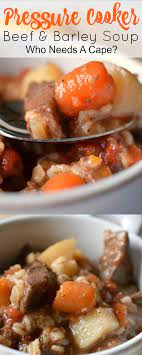Pressure Cooker Beef Barley Soup Who Needs A Cape  gambar png