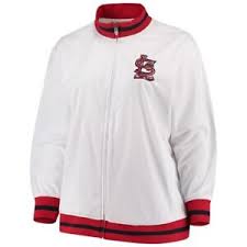 Details About Majestic St Louis Cardinals Womens White Plus Size Full Zip Track Jacket