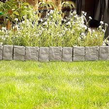 10 Pcs Of Grey Stone Effect Lawn Edging