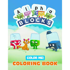 color me alphablocks coloring book
