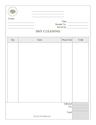 cleaning invoice templates