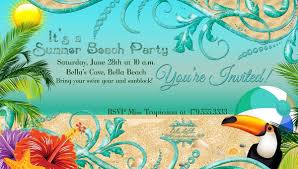 beach party invitation designs