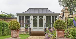 A Free Standing Garden Room With Curved