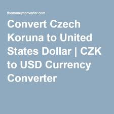 Convert Czech Koruna To United States Dollar Czk To Usd