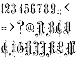 13 Gothic Numbers Font Images Gothic Tattoo Number Fonts