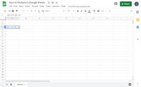 how to multiply in google sheets