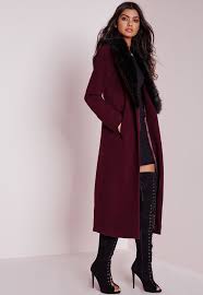 Burgundy Coats Wool Coat