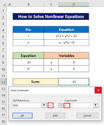 Solve Nar Equations In Excel