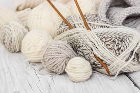 right knitting yarn and needles