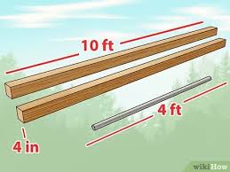 The bottom of the frame is a sqaure, four feet on each side, that makes up the base. How To Build A Pullup Bar With Pictures Wikihow