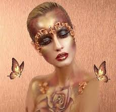 avant garde makeup rose gold artistic