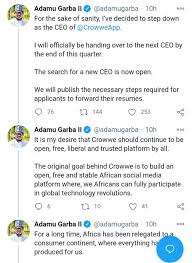 In this video you will learn how to use #crowweapp #app #tainkobo app own by a #nigerian. Adamu Garba Steps Down As Crowwe Ceo As Calls To Boycott His App Grows Politics Nigeria