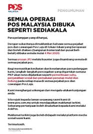 Waktu operasi poslaju di malaysia. Kaunter Jpj Di Pejabat Pos Sudah Kembali Beroperasi Paultan Org