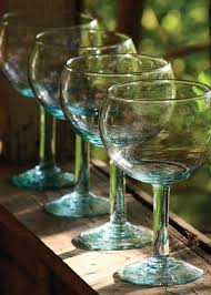 Recycled Glass Wine Glasses