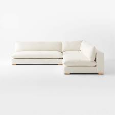 White Performance Fabric Sectional Sofa