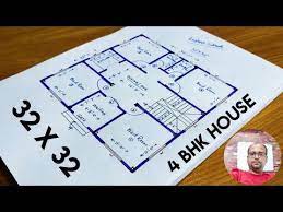 Bhk House Plan Ii 32x32 Ghar Ka Naksha
