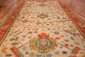tribal antique turkish oushak rug 49146