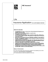 Rbc insurance will continue to be the insurance provider to the travel agencies until the expiration of the current travel agency contracts. Id Life Rbc Form Fill Out And Sign Printable Pdf Template Signnow