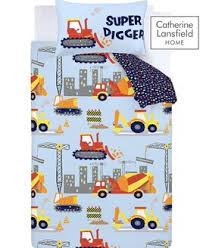 Jbb yellow kid's novelty tractor digger bed. Diggers Tractors And Jcb Themed Bedroom Bedding Kids Bedroom Accessories