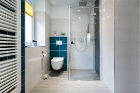 bathroom with custom glass shower doors