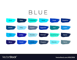 Blue Paint Color Swatches With Shade