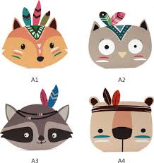 cute fox wall stickers for kids room