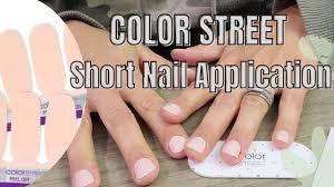 color street application on short nails