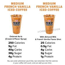 calories in french vanilla iced coffee