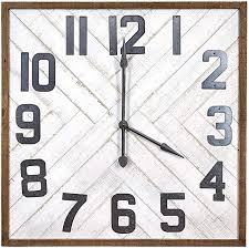 White Wall Clock Staining Wood