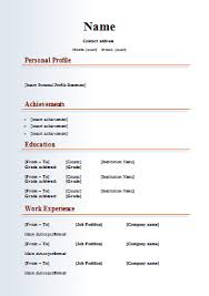 Cv Templates Jobcentre Plus