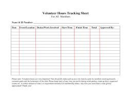 Volunteer Template Excel Hours Log Sheet What Best Ideas Of