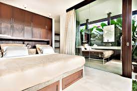 Glass Bathroom Walls For Master Suite