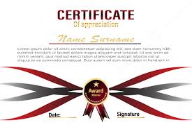 certificate modern table printable