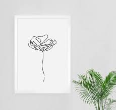 Are you looking for single flower design images templates psd or png vectors files? Single Line Art Poster Flower Drawing Botanical Poster Etsy Flower Drawing Line Drawing Tattoos Botanical Poster