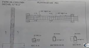 structure drawing for plinth beam