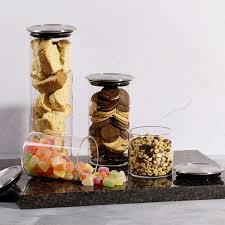 4 Piece Glass Storage Jars Silicone