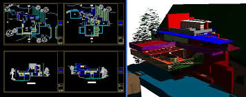 falling water in autocad cad