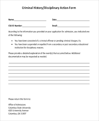 Disciplinary Action Form 20 Free Word Pdf Documents