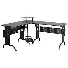 homcom l shaped corner work desk gaming