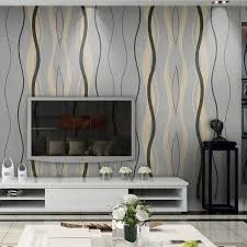 Modern Wall Paper Grey Nonwoven