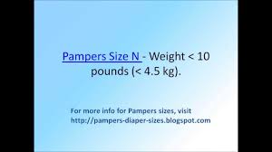 44 All Inclusive Pamper Sizing Chart