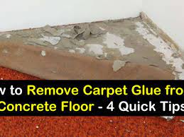 remove carpet glue from a concrete floor